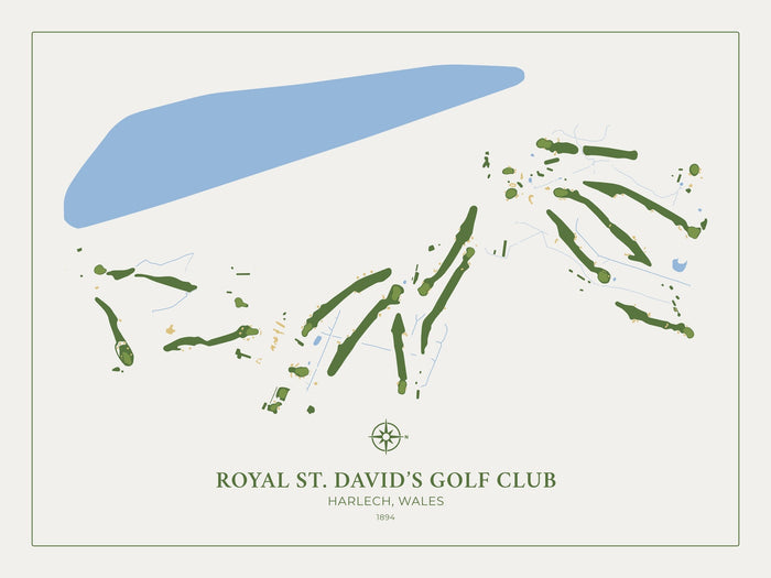 Royal St. David's Golf Club: Modern Golf Course Map