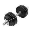 RUBBER DUMBBELL SET 1 PIECES [BLACK- 15KG]