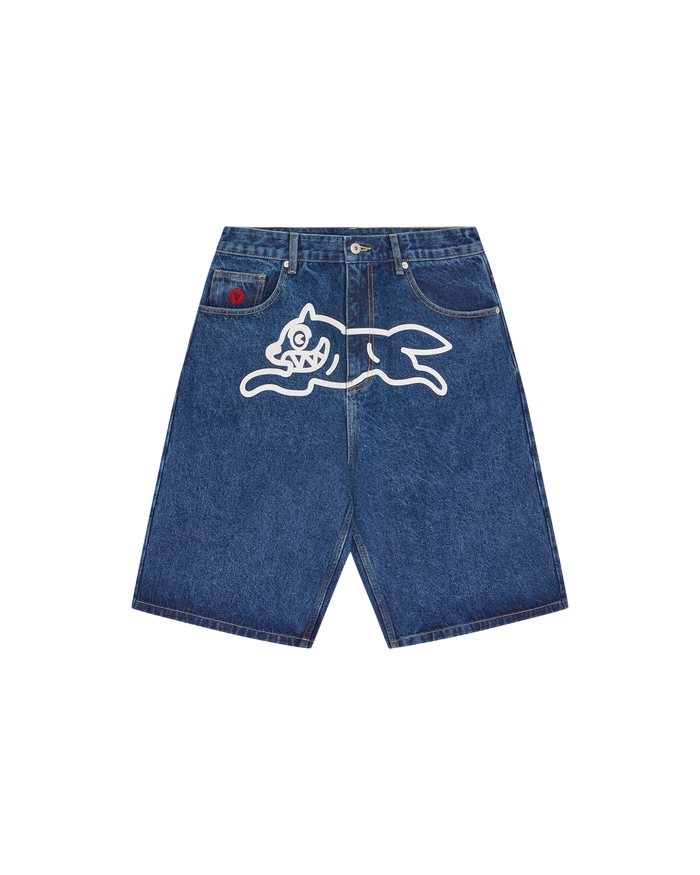 Running Dog Triple Scoop Denim Shorts