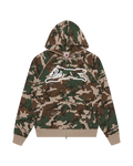 Running Dog Woodland Camo Zip Through Hood