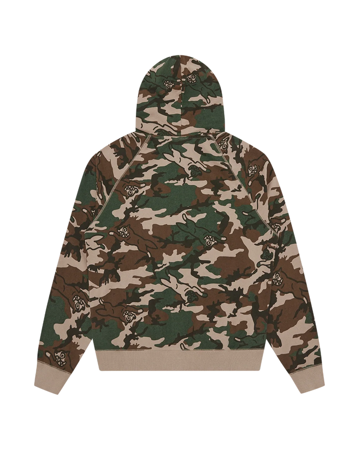 Running Dog Woodland Camo Zip Through Hood