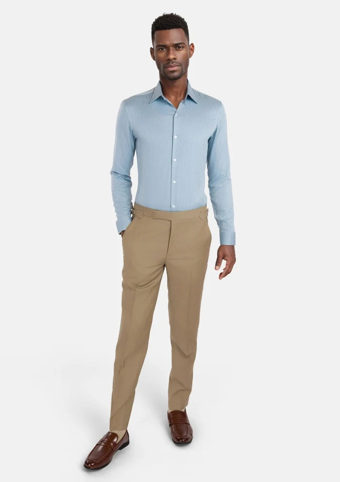 Baby Blue Bamboo Blend Shirt - SARTORO