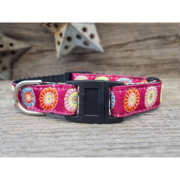 Sahara Rose Wide Breakaway Cat Collar for Large Cats