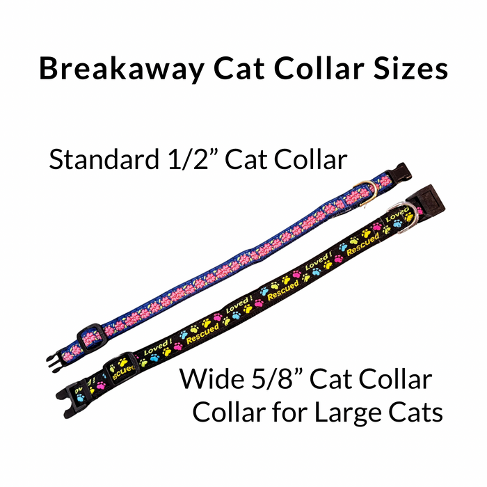 Sahara Rose Wide Breakaway Cat Collar for Large Cats