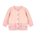 Sailboats & Stripe Baby Sweater Knit Cardigan (Organic Cotton)