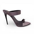 SAINT LAURENT GRAPHITE SATIN HEELS - SIZE 39
