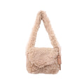 SAINT LAURENT NATURAL SHEARLING ENVELOPE SHOULDER BAG