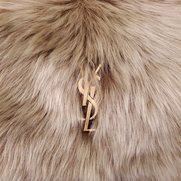 SAINT LAURENT 'NIKI' ROUAN SHEARLING SHOULDER BAG