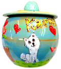 samoyed treat jar personalized pet gifts