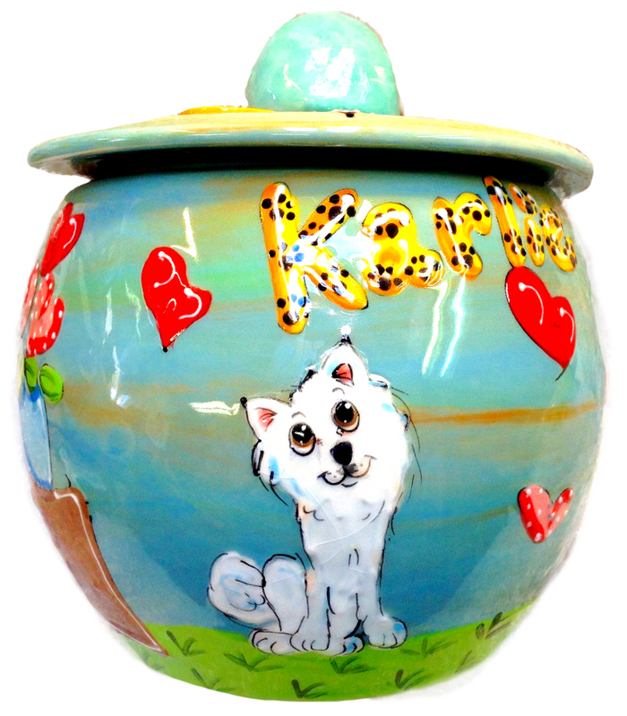 samoyed treat jar personalized pet gifts