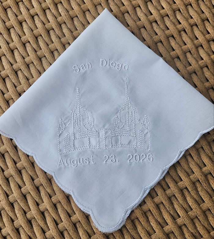 San Diego, CA Temple Dedication Hankie
