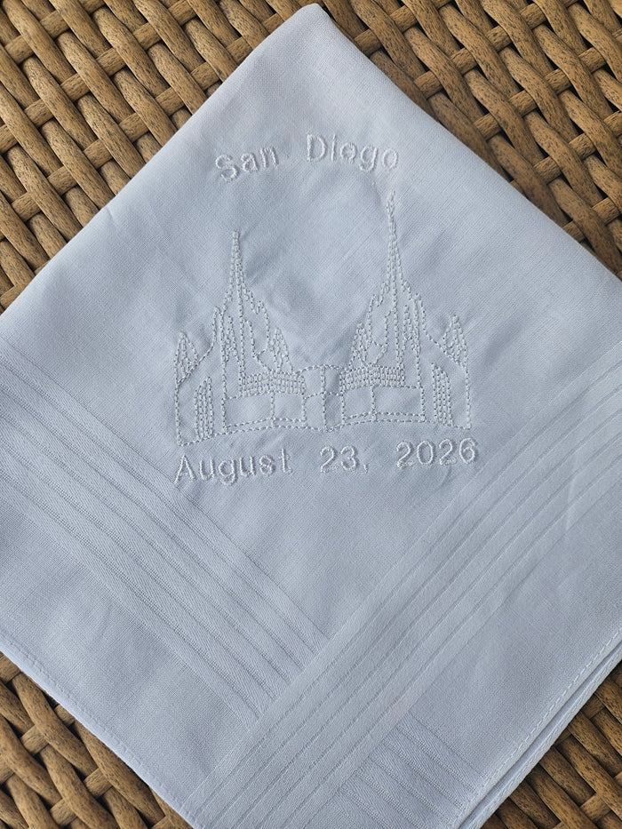 San Diego, CA Temple Dedication Hankie