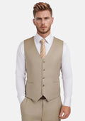 Sand Herringbone Vest - SARTORO