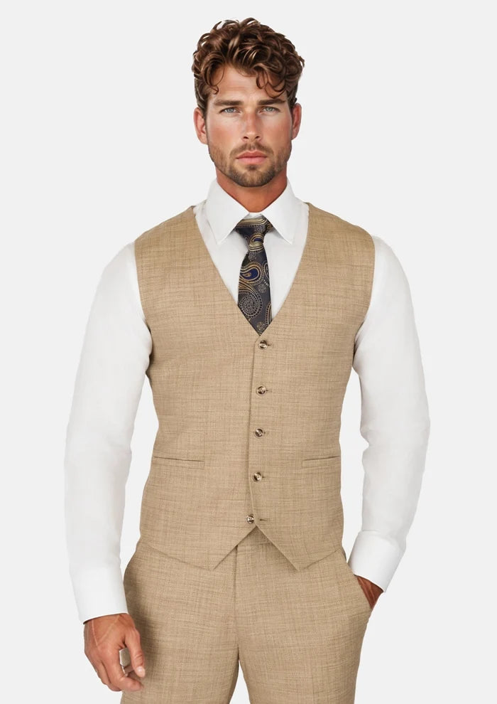 Sandstone Bamboo Vest - SARTORO