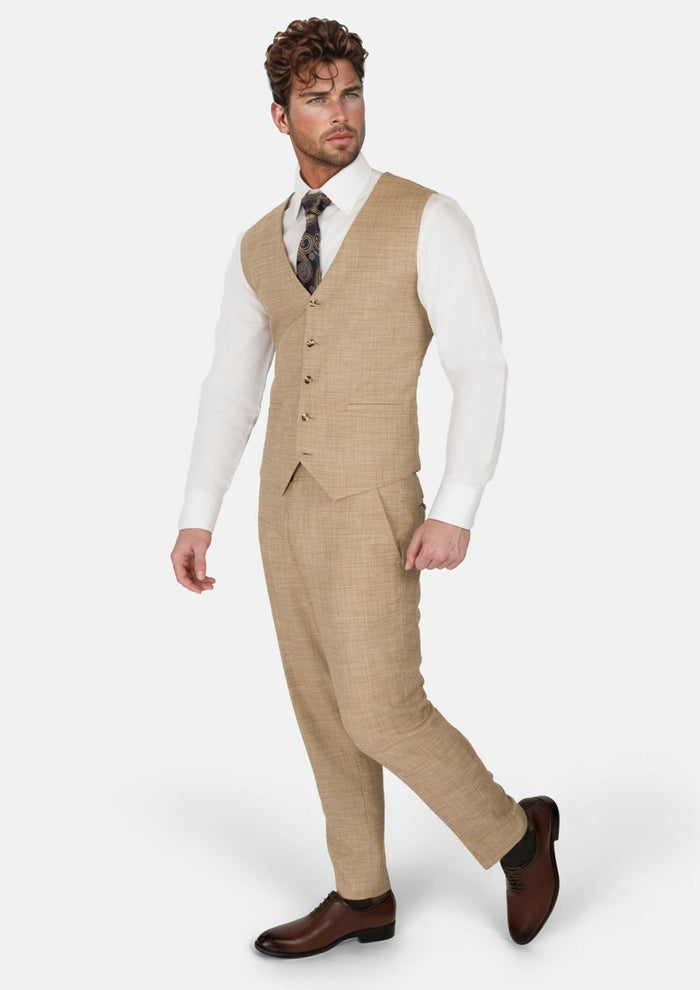 Sandstone Bamboo Vest - SARTORO