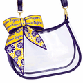 Sara Clear Purse w/ Skinny Scarf – LSU Tigers