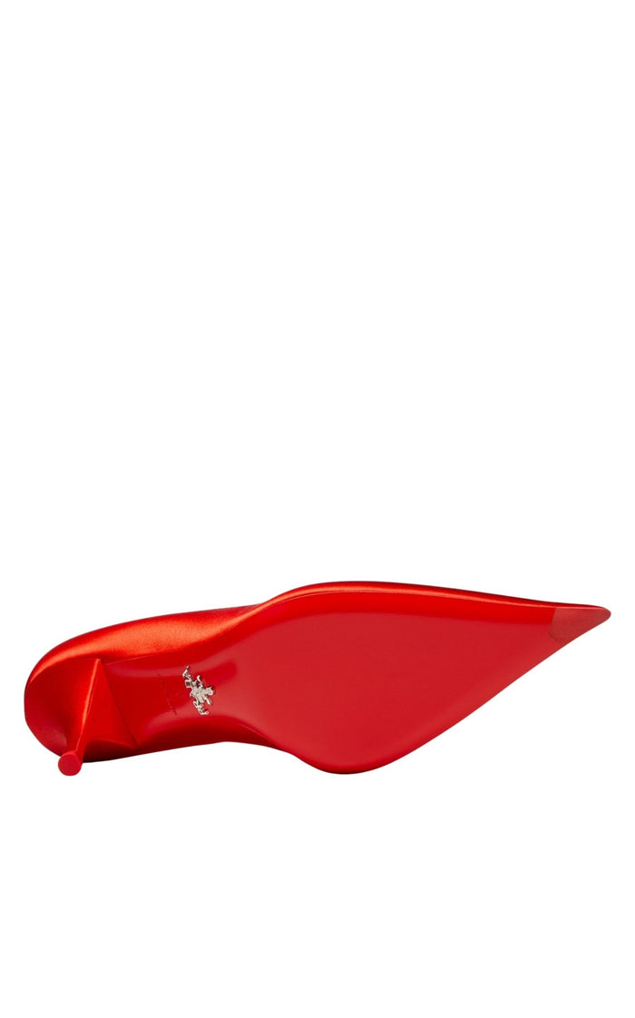 Prada red satin pointed-toe heels with 85mm stiletto heel sole