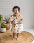 Savannah Flutter Sleeve & Smocked Baby Dress+Bloomer Set (Organic Muslin)