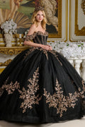 Sequin Sweetheart Neckline Quinceanera Dress by Elizabeth K - GL3640