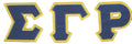 SGRho 4" Tackle Twill Letters