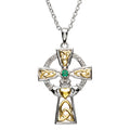 ShanOre Emerald and Diamond Claddagh Cross