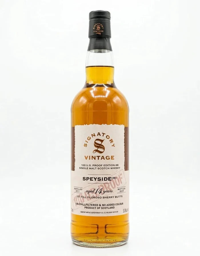Signatory 2011 Speyside (M) 14 years 1st Fill Oloroso Sherry Butt Single Malt Scotch - 700ml
