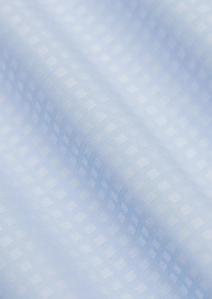 Sky Blue Microcheck Shirt - SARTORO