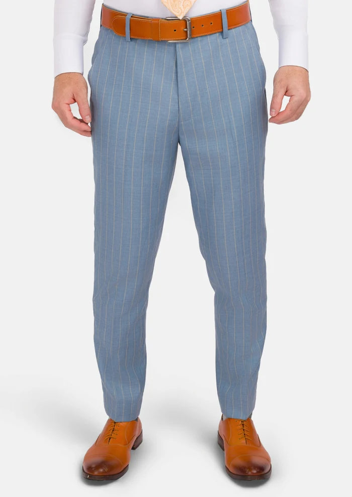 Sky Blue Pinstripe Pants