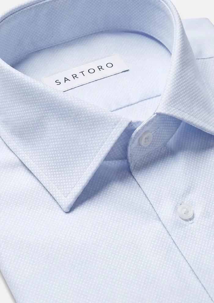 Sky Mist Micro Dot Shirt - SARTORO