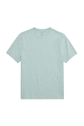 Front view of Slub Crew Neck T-Shirt in Nile Blue Heather