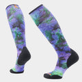 SMARTWOOL WOMENS SKI TARGETED CUSHION ELECTRIC LOTUS PRINT OTC SOCKS