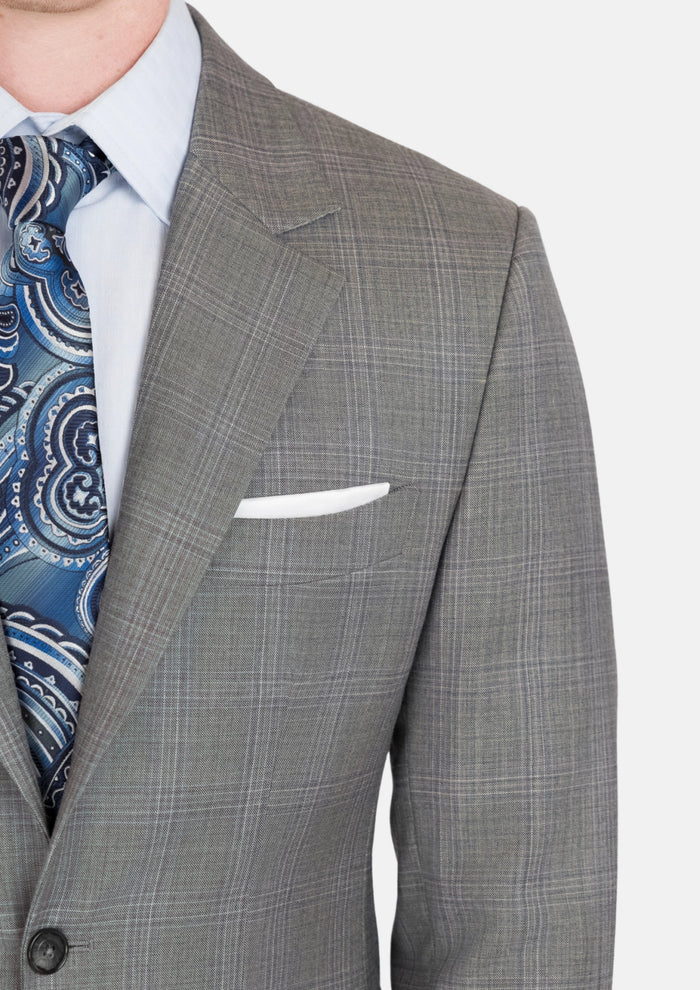 Smoke Grey Checked Astor Jacket - SARTORO