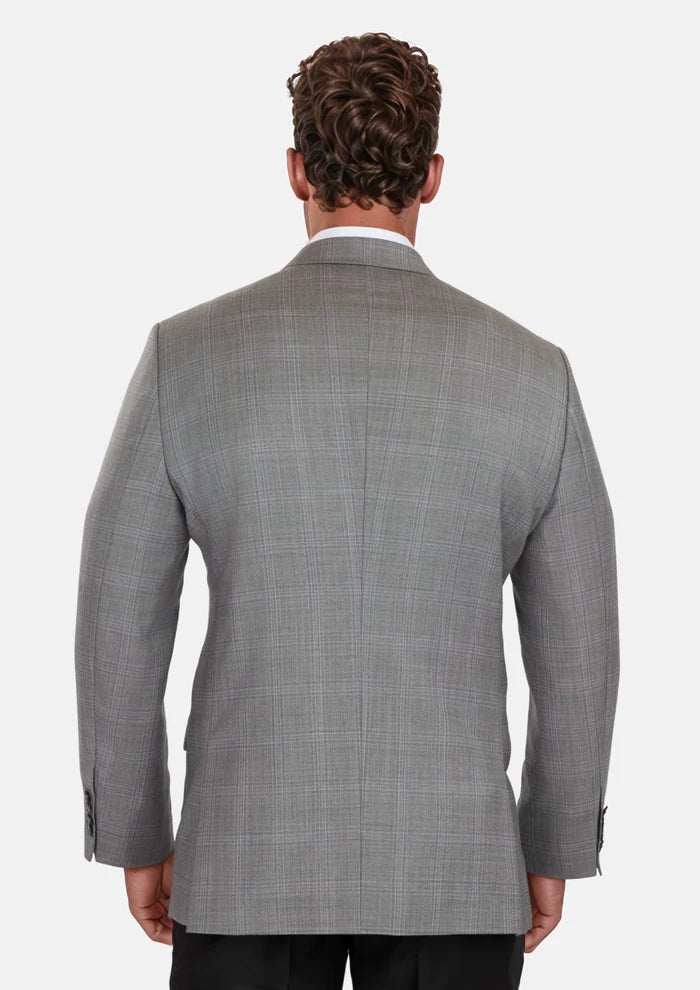 Smoke Grey Checked Astor Jacket - SARTORO