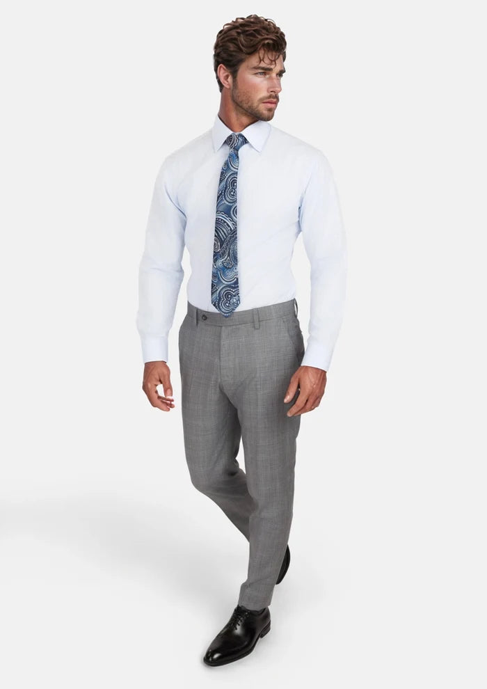 Smoke Grey Checked Pants - SARTORO