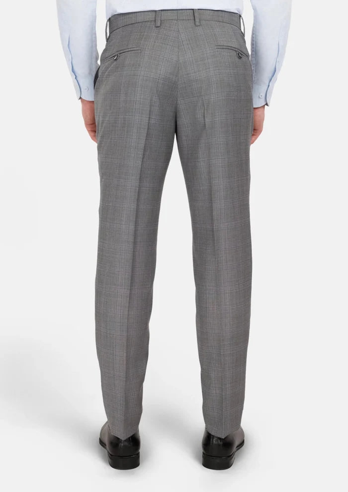 Smoke Grey Checked Pants - SARTORO