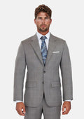 Smoke Grey Checked Astor Suit - SARTORO