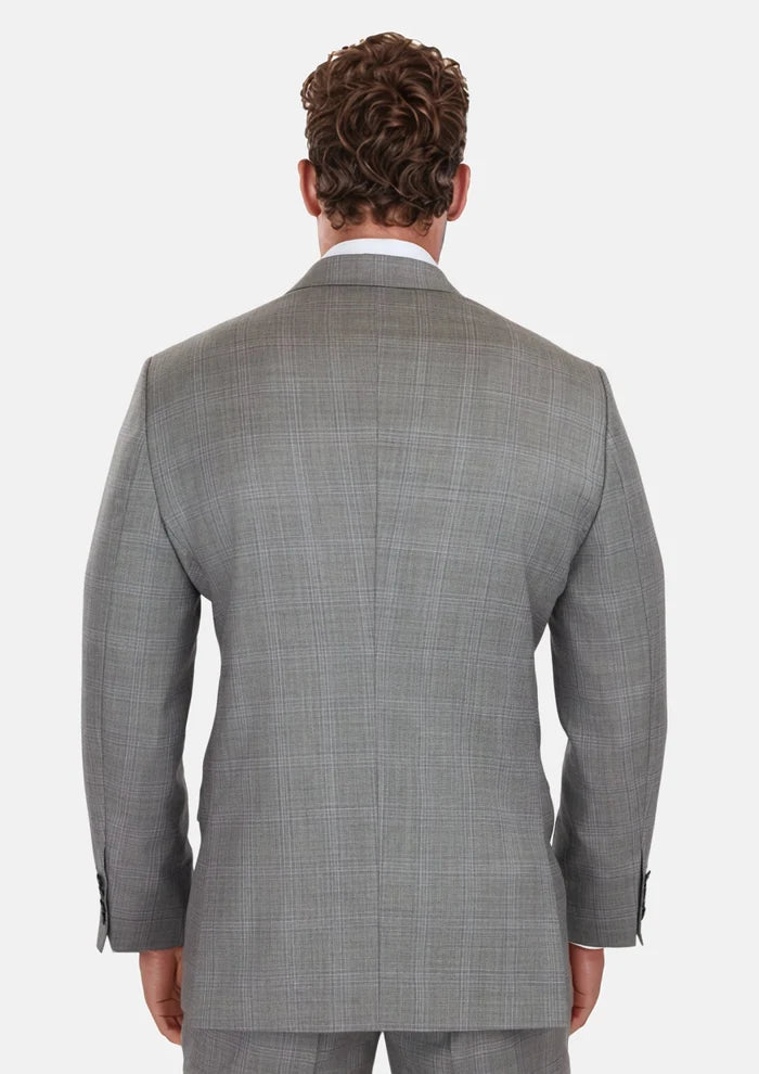 Smoke Grey Checked Astor Suit - SARTORO