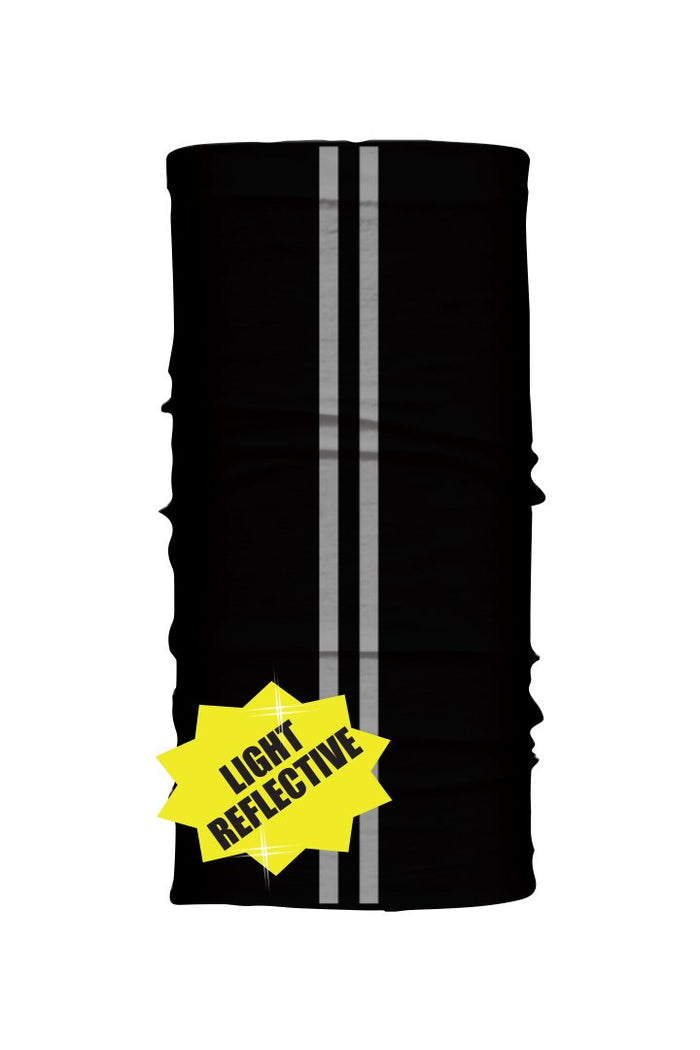 Soaker Tube Black Reflective: Hi-Tech Soaker FabricLight Reflective Ink!Wear Dry or WetWear Dry to Wick Away SweatSoak in Col