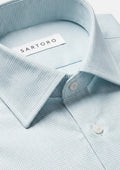 Soft Green Houndstooth Shirt - SARTORO