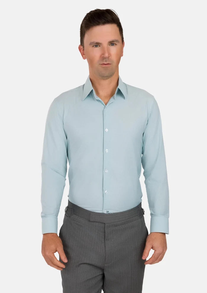 Soft Green Houndstooth Shirt - SARTORO