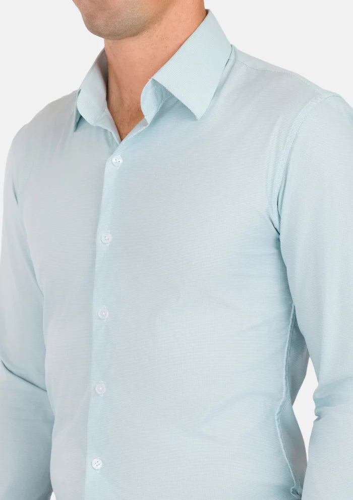 Soft Green Houndstooth Shirt - SARTORO