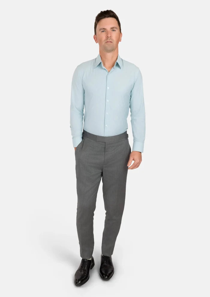 Soft Green Houndstooth Shirt - SARTORO