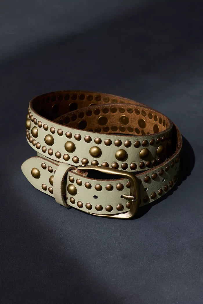 Free People Sola Stud Belt Matcha Detail
