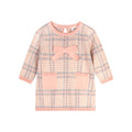 Sophie Bow Checkered Sweater Knit Baby Dress (Organic Cotton)