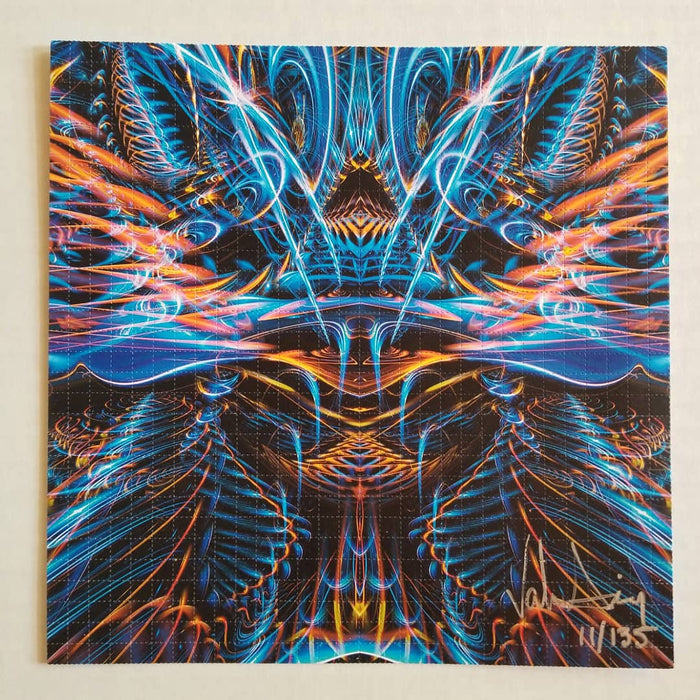 Sound Waves Over Dark Blotter Art