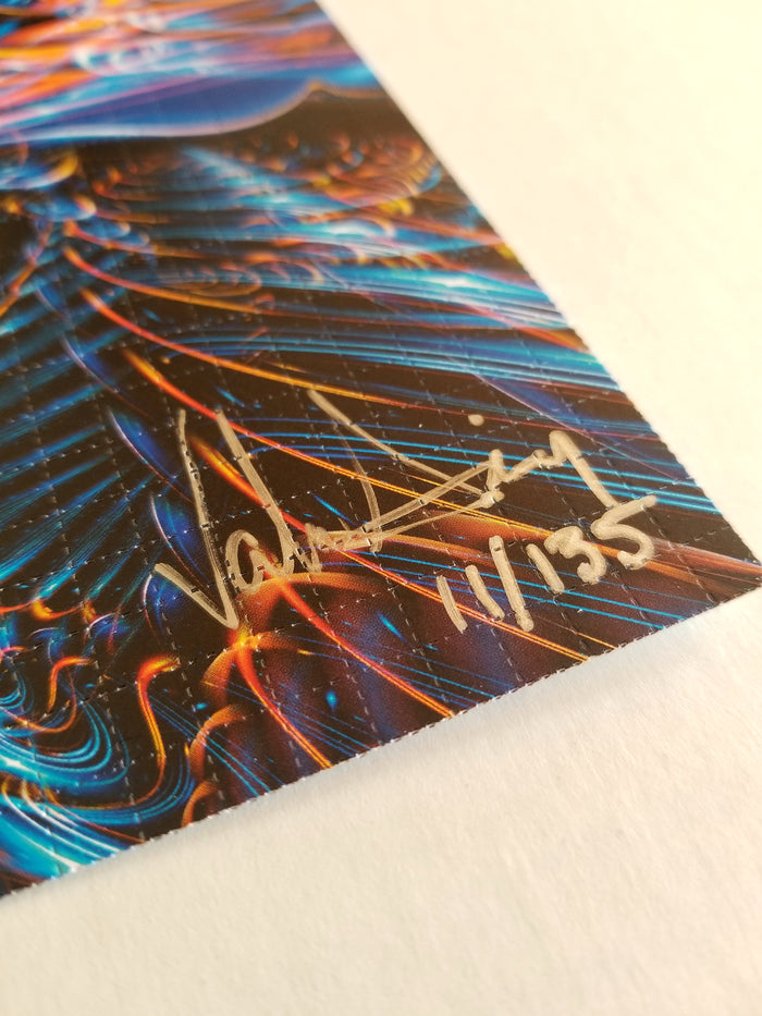 Sound Waves Over Dark Blotter Art