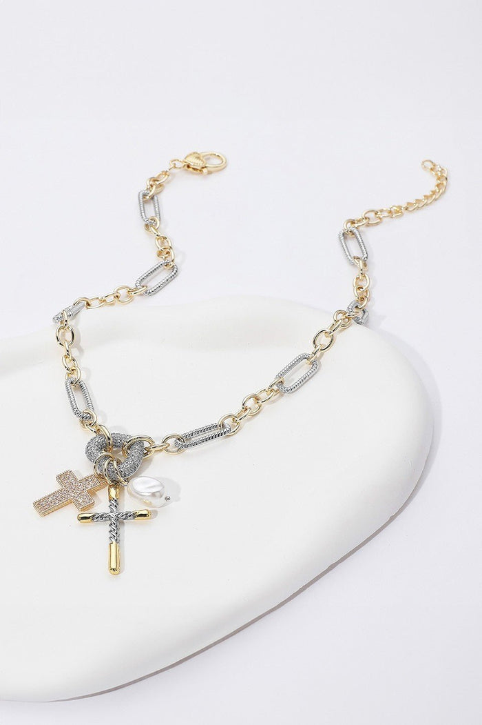 Spark After Dark Two Tone Necklace