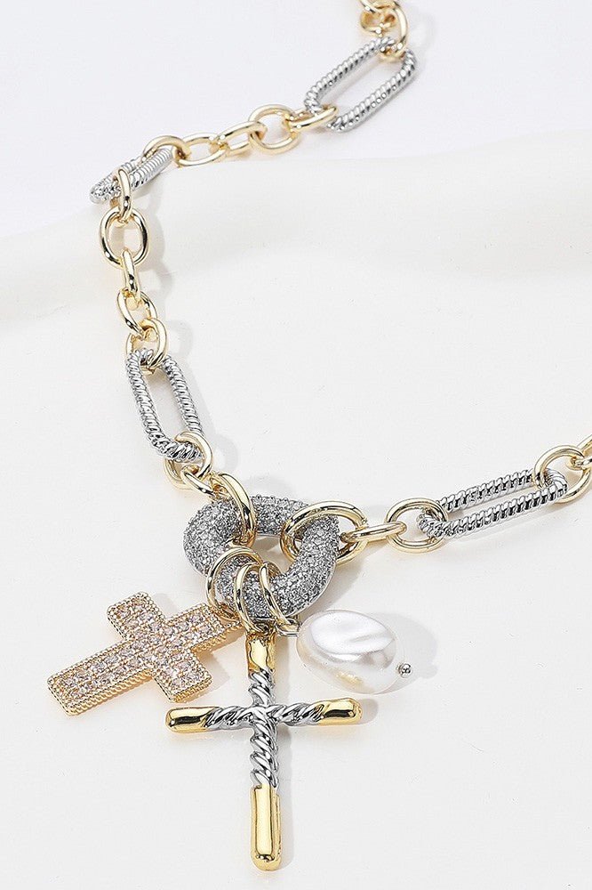 Spark After Dark Two Tone Necklace