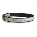 Sparkle Dog Collar Black Hybrid Black and Brushed Metal Buckle