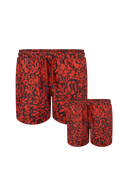 Splash Orange Father & Son Swim Trunks